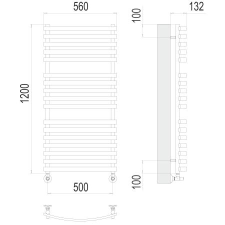 полотенцесушитель водяной terminus капри 4670078530653 п17 500x1200