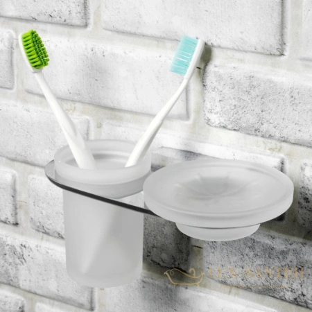 стакан wasserkraft kammel k-8326 с мыльницей, хром