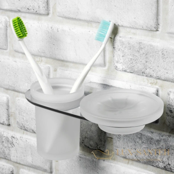 стакан wasserkraft kammel k-8326 с мыльницей, хром