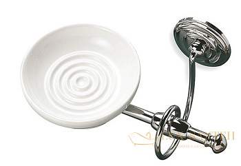 мыльница керамическая stil haus idra i09(08-bi) настенная, хром-белая керамика