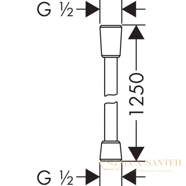 душевой шланг hansgrohe isiflex 125 см хром-черный 28272340