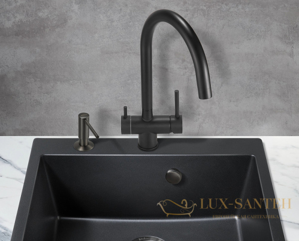 смеситель milacio ultra mcu.554.tb для кухни, черный