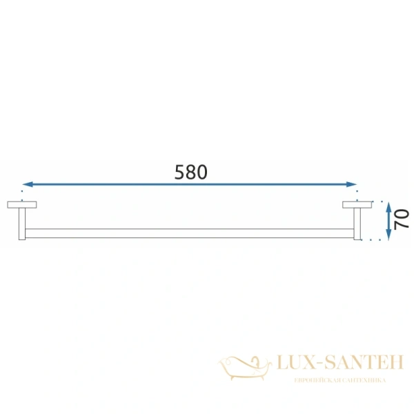 полотенцедержатель rea mist rea-80016 63 см, черный матовый