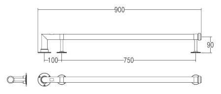 полотенцесушитель электриеский margaroli arcobaleno 616 box 616obb-900, высота 90 см, ширина 9, состаренная бронза