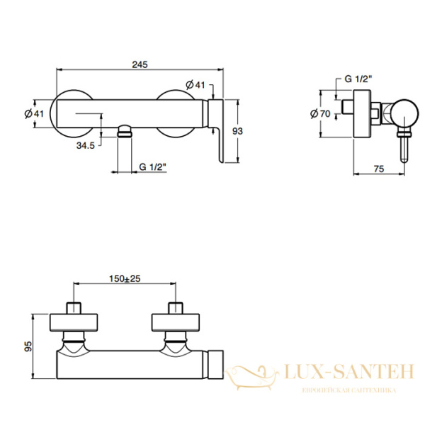 смеситель для душа fima carlo frattini snap f3115/1ns, черный матовый