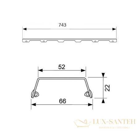 декоративная панель tece tecedrainline «steel ll» 600882 800 мм, глянец