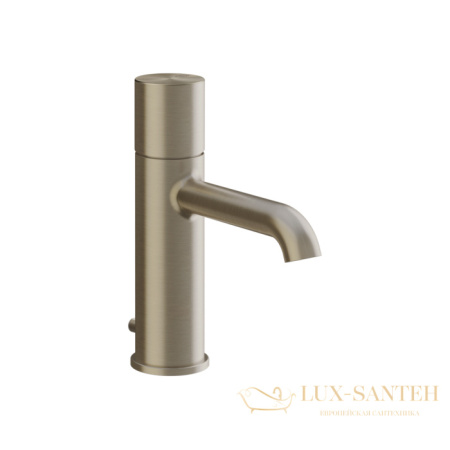 смеситель для раковины gessi habito unito 70001.149, с донным клапаном, finox brushed nickel