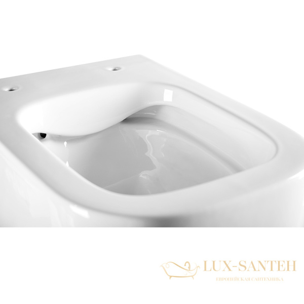 унитаз подвесной безободковый charus pinto rimless ewc700-126w, с быстросъемной крышкой с сиденьем, микролифт,белый глянцевый