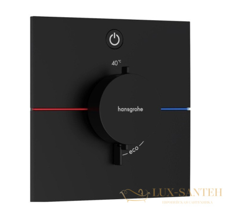 термостат для душа встраиваемый hansgrohe showerselect comfort e, 15571670, черный матовый