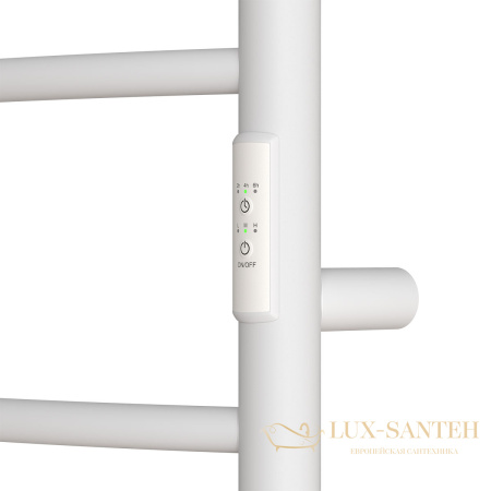 полотенцесушитель 400x800 электрический point афина pn04848pw п5 с полкой, диммер справа, белый