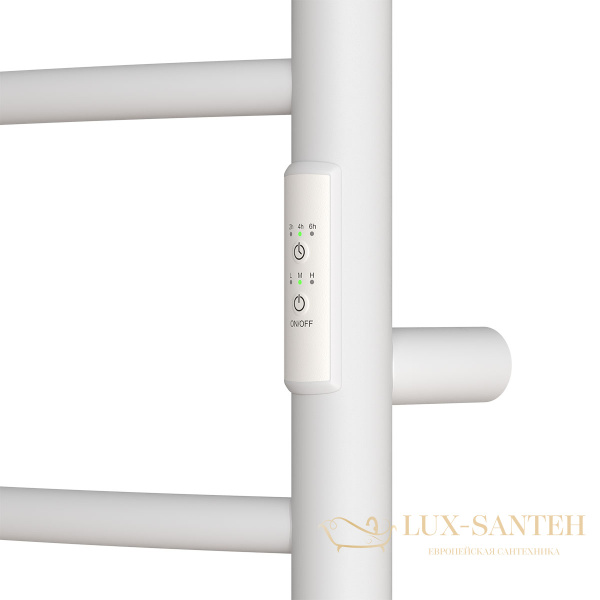 полотенцесушитель 400x800 электрический point афина pn04848pw п5 с полкой, диммер справа, белый