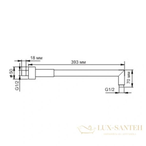 встроенный верхний излив wasserkraft a019 для душа, хром