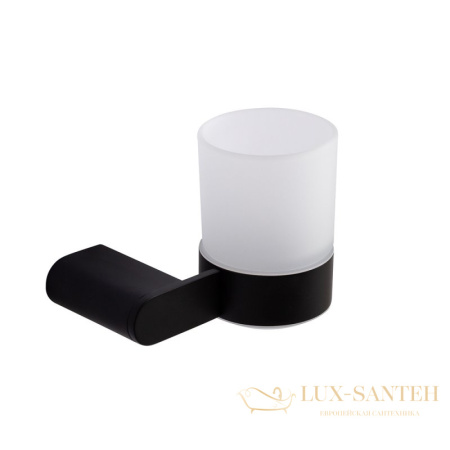 стакан для зубных щеток подвесной cezares stylus-tums-nop, черный матовый