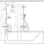 душевая система showerpipe 230 1jet с термостатом для ванны hansgrohe vernis shape 26284000 хром