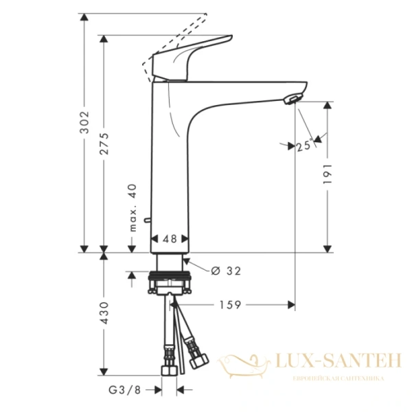 смеситель для раковины hansgrohe focus e2 31608000