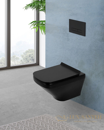 подвесной унитаз belbagno sela bb3201chr-mb/bb3201sc-mb с сиденьем микролифт, черный матовый