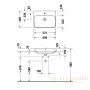 раковина встраиваемая сверху duravit happy d.2 plus 2360601300 600х460 мм, черный матовый