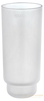 хрустальная колба для туалетного ершика keuco edition 300, 30064009000, хрусталь, белый матовый