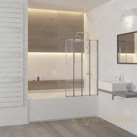 шторка rgw screens 03112308-11 на ванну sc-23 80x150, профиль хром, стекло прозрачное