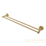 полотенцедержатель двойной 655 мм, cezares relax-thd-65-boro, золото брашированное