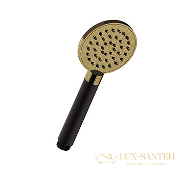 ручной душ 90 мм, almar posh hand showers, e082108.hb, ручка черная, латунь брашированная pvd