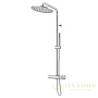 душевая система для душа gattoni circle one, 9095/pdc0, настенного монтажа с ручным и верхним душем 250 мм, хром 