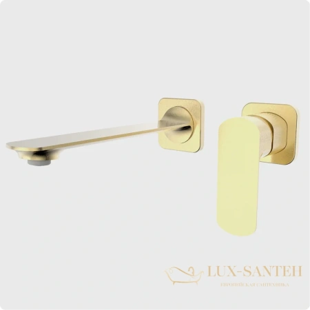 смеситель для раковины aquame imola aqm6714bg, золото брашированное