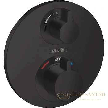 термостатический смеситель для душа hansgrohe ecostat s (внешняя часть) матовый черный (15758670)