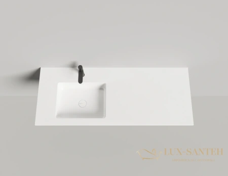 раковина salini onda 1402203m s-stone 200.3x50 см, белый