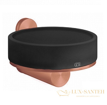 мыльница gessi 316 accessories 54702.708 подвесная, copper brushed pvd/черный