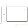 зеркало cezares duet czr-spc-duet-1100-800-led-tch 110x80см