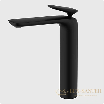 смеситель для раковины aquame como aqm6514mb, черный матовый