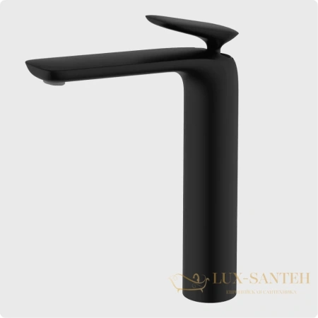 смеситель для раковины aquame como aqm6514mb, черный матовый