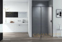 душевая дверь cezares urban urban-b-12-100-c-nero 100 см профиль черный матовый, стекло прозрачное