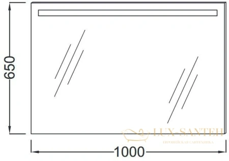 зеркало с подсветкой jacob delafon parallel 100x65 eb1416-nf