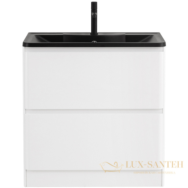 тумба под раковину belbagno albano albano-800-2c-pia-bl 80 см, bianco lucido