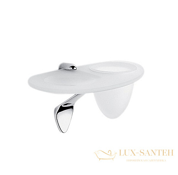 мыльница colombo design khala b1804 настенная со стаканом, хром