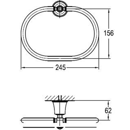 полотенцедержатель-кольцо cezares liberty czr-f-8985, хром