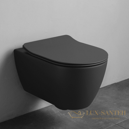 унитаз scarabeo moon 5520/cl 49, подвесной безободковый без креплений и сиденья, ardesia