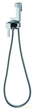 комплект гигиенического душа emmevi 176/cr со смесителем для горячей и холодной воды (ручной душ), хром