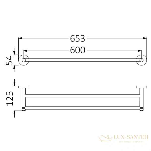полотенцедержатель двойной timo saona 13056/13, никель брашированный