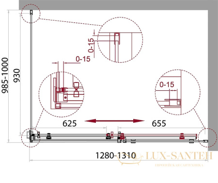 душевой уголок belbagno acqua acqua-ah-1-130/100-c-cr 130х100 см профиль хром, стекло прозрачное 