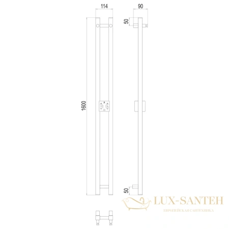 полотенцесушитель электрический terminus duo проф 4670078528377 1600