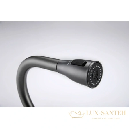 смеситель paulmark lange la214212-gm для кухни с подключением к фильтру, вороненая сталь