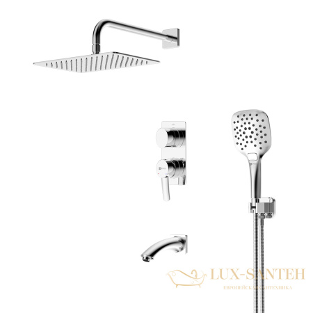 душевая система встраиваемая для ванны lemark atlantiss lm3242c, хром