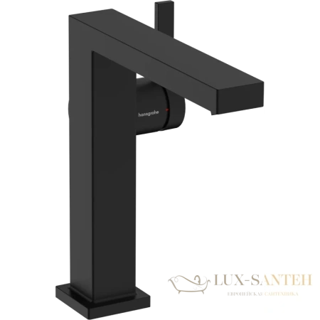 смеситель для раковины hansgrohe tecturis e coolstart ecosmart 73040000, с донным клапаном, черный матовый