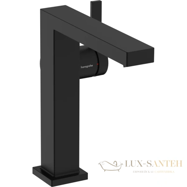 смеситель для раковины hansgrohe tecturis e coolstart ecosmart 73040000, с донным клапаном, черный матовый