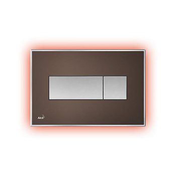 alcaplast кнопка управления с цветной пластиной, светящаяся кнопка коричневая, свет красный m1473-aez113