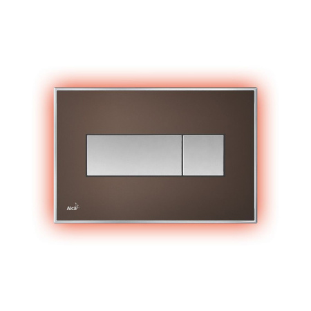 alcaplast кнопка управления с цветной пластиной, светящаяся кнопка коричневая, свет красный m1473-aez113