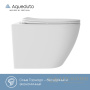 унитаз подвесной безободковый, aqueduto cone plus, ovot0210, смыв tornado, 520*365 мм, быстросъемное сиденье с микролифтом, белый глянцевый